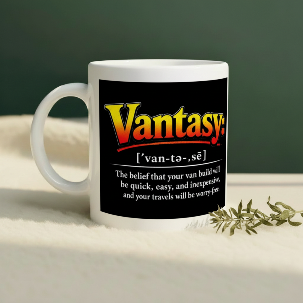 Vantasy mug pine-green background